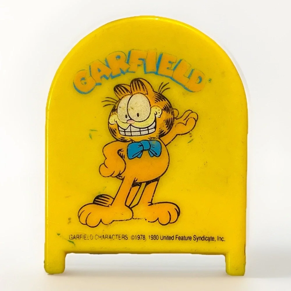 Vintage GARFIELD Plastic Pocket Folding Mirror Replacement Part Piece 1980